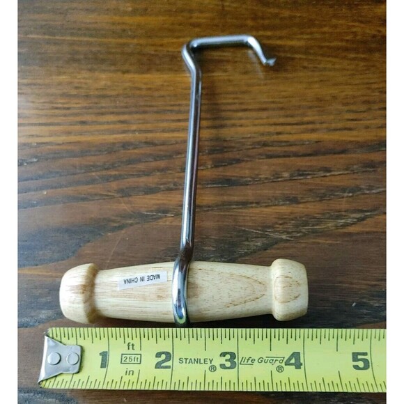 Vtg Pair Wood Handle Boot Hook Pulls Equestrian Riding Set of 2 - Picture 6 of 6